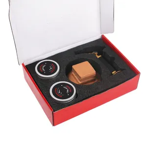 Wooden Cocktail Smoker Kit With 4 Cans Of Flavors For Christmas Present