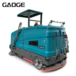 Gaoge GA09 Road Vacuum Cleaning Leaves Street Washing Floor Sweeper and Scrubber Ride on Cleaning Machine with AGM Battery