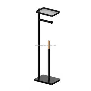 Portarotolo <span class=keywords><strong>da</strong></span> Bagno in Metallo WIREKING, Grande Capacità, Resistente alla Ruggine, <span class=keywords><strong>Porta</strong></span> <span class=keywords><strong>Carta</strong></span> <span class=keywords><strong>Igienica</strong></span> Autoportante - Product Image 2