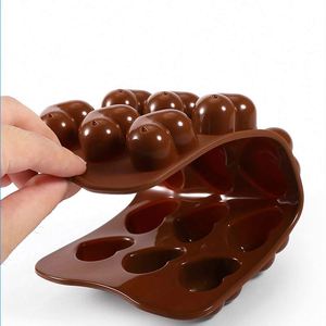 Molde de Silicona para Chocolate de Fácil Desmoldeo, Molde para Hornear Chocolate en Forma de Corazón de Grado Alimenticio - Product Image 5
