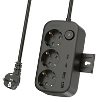 Suministros de equipos eléctricos de la UE para el hogar 20W USB QC 3,0 temporizador de enchufe de extensión 3 salidas tira de alimentación universal