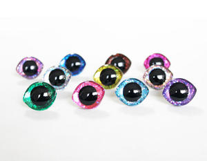 Ojos de seguridad ovalados 3D con purpurina para tejer a ganchillo con arandelas - Product Image 5