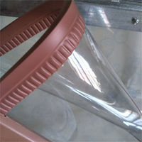 Rideau magnétique transparent en PVC brillant coupe-vent 2*200mm*50m, rideau de porte extérieur rétractable pour les distributeurs