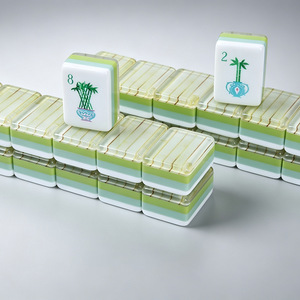 Mahjong occidental portable américain à quatre couches, de style européen et américain transfrontalier, rouge et coloré - Product Image 1