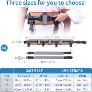 Ceintures de marche pour <span class=keywords><strong>personnes</strong></span> <span class=keywords><strong>âgées</strong></span> avec 7 poignées, ceintures médicales pour soins infirmiers avec boucle à un <span class=keywords><strong>clic</strong></span> pour la marche des <span class=keywords><strong>personnes</strong></span> <span class=keywords><strong>âgées</strong></span> - Product Image 4