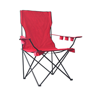 Vente en gros personnalisé Extérieur surdimensionné Tube d'acier Portable Fauteuil de salon pliant Géant Voyage Pique-nique Camping Chaise avec Accoudoir