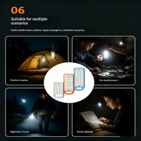 Lampe torche LED COB portable d'extérieur en ABS, mini lampe de poche haute intensité multifonction rechargeable pour camping, avec porte-clés