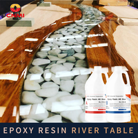 CNMI HL521 Kit de résine époxy Pour coulée profonde, liquide cristallin de qualité alimentaire, résine époxy transparente sûre, bord vivant, Tables de rivière