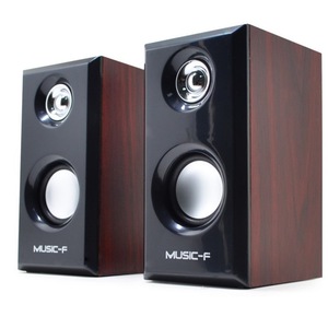 ลำโพงตั้งโต๊ะไม้ Music-F 2.0 ระบบเสียงสเตอริโอแบบ USB สำหรับคอมพิวเตอร์แล็ปท็อป - Product Image 1