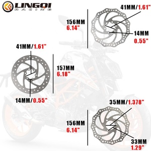 凌奇前后圆盘板160毫米3 6孔浮动垫摩托车125cc 140cc 160cc Pocke越野车 - Product Image 3