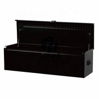 Boîte à Outils Utilitaire Portable en Acier Noir, Multi Fonction, Verrouillable, Diamant, pour Camionnette, 30/36/42 Pouces