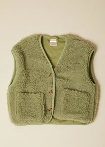 Unisex Baby Kids Winter Sleeveless Sherpa <strong>Gilet</strong> Soft and Warm with Cotton Lining Outerwear Coat Fuzzy Jacket - Product Image 4