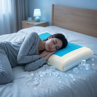 Hautfreundliches Bambusfaser-Gewebe Ergonomisches Design Langsam Rückfedernder Memory-Schaum Verstellbare Unterstützung Orthopädisches Nacken-Halskissen