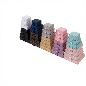 Caja de Embalaje Rígida para Joyería, Papel Especializado, Laminado Brillante, Forro de Esponja, Estuche de Regalo de Lujo para Anillos y Collares, Venta al Por Mayor - Product Image 3