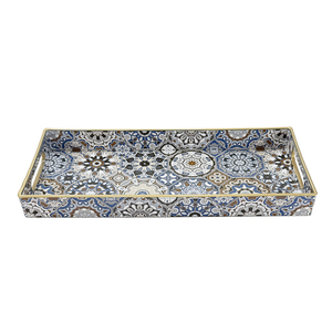 Vassoio Decorativo Lungo e Sottile in Stile Maureco per Servire, Vassoio da Cucina, Organizzatore per Tavolino da <span class=keywords><strong>Caffè</strong></span> - Product Image 4