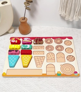 Juguete educativo de madera DIY para niños, tienda de helados, juego de simulación, ayuda didáctica para tablero de aprendizaje, helado casero - Product Image 6