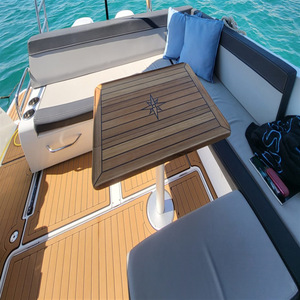 Plateau de table coulissant et pliable en teck avec motif étoile, taille 340/580x800mm, pour yacht et accessoires marins de camping-car - Product Image 3