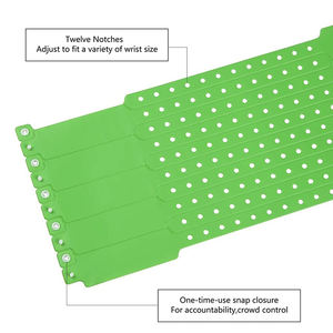 Bracelets de sécurité en vinyle pvc, large, personnalisé, bon marché, coloré, avec onglets à déchirer, pour événement - Product Image 4