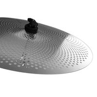 PD 5 pièces argent silencieux faible volume cymbale Pack meilleur cadeau pour les enfants et Jazz Drum Set débutants accessoires de batterie