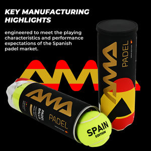 Pelotas de Pádel de Caucho Crudo Presurizado, Alto Rendimiento, Competición Profesional, OEM <span class=keywords><strong>AMA</strong></span>, Modelo España - Product Image 3