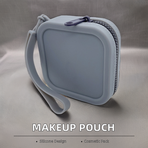 Mini <span class=keywords><strong>Borsa</strong></span> in Silicone per Trucchi con Coperchio Antipolvere, Piccola <span class=keywords><strong>Borsa</strong></span> Portamonete, <span class=keywords><strong>Organizer</strong></span> da Viaggio per Cosmetici e Articoli da Toilette - Product Image 5