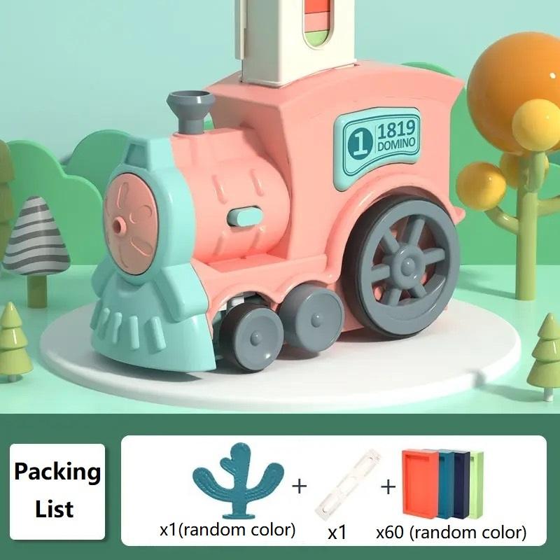 (Rose) 1 train, 1 clip, 1 cactus, 60 blocs de dominos