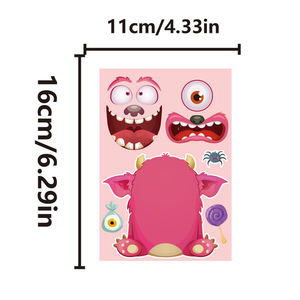 50Pcs Horror Monster Vinyl Deco 3D Puffy Adesivos <span class=keywords><strong>Graffiti</strong></span> Design para Bagagem Telefone Móvel Computador DIY Decoração - Product Image 3