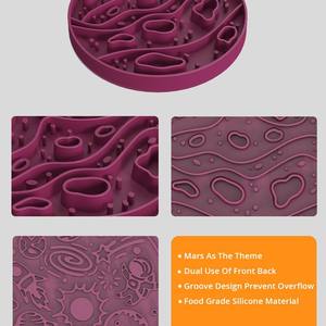 Oem Odm Style <span class=keywords><strong>Mars</strong></span> Logo de couleur personnalisé en silicone de qualité alimentaire pour chien 2 en 1 bol de tapis à lécher pour chien à alimentation lente - Product Image 4