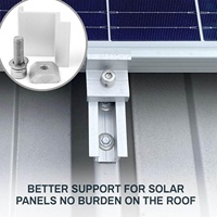Penjepit Profil Rel Aluminium untuk Pemasangan Panel Surya di Atap, Sistem Braket Pemasangan Panel Surya PV, Kit Penjepit Tengah dan Penjepit Ujung Panel Surya