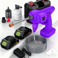 Langyue A2001 DIY Brushless Cordless High Pressure Wash Gun dengan Baterai Lithium Portabel Isi Ulang untuk Mencuci Mobil
