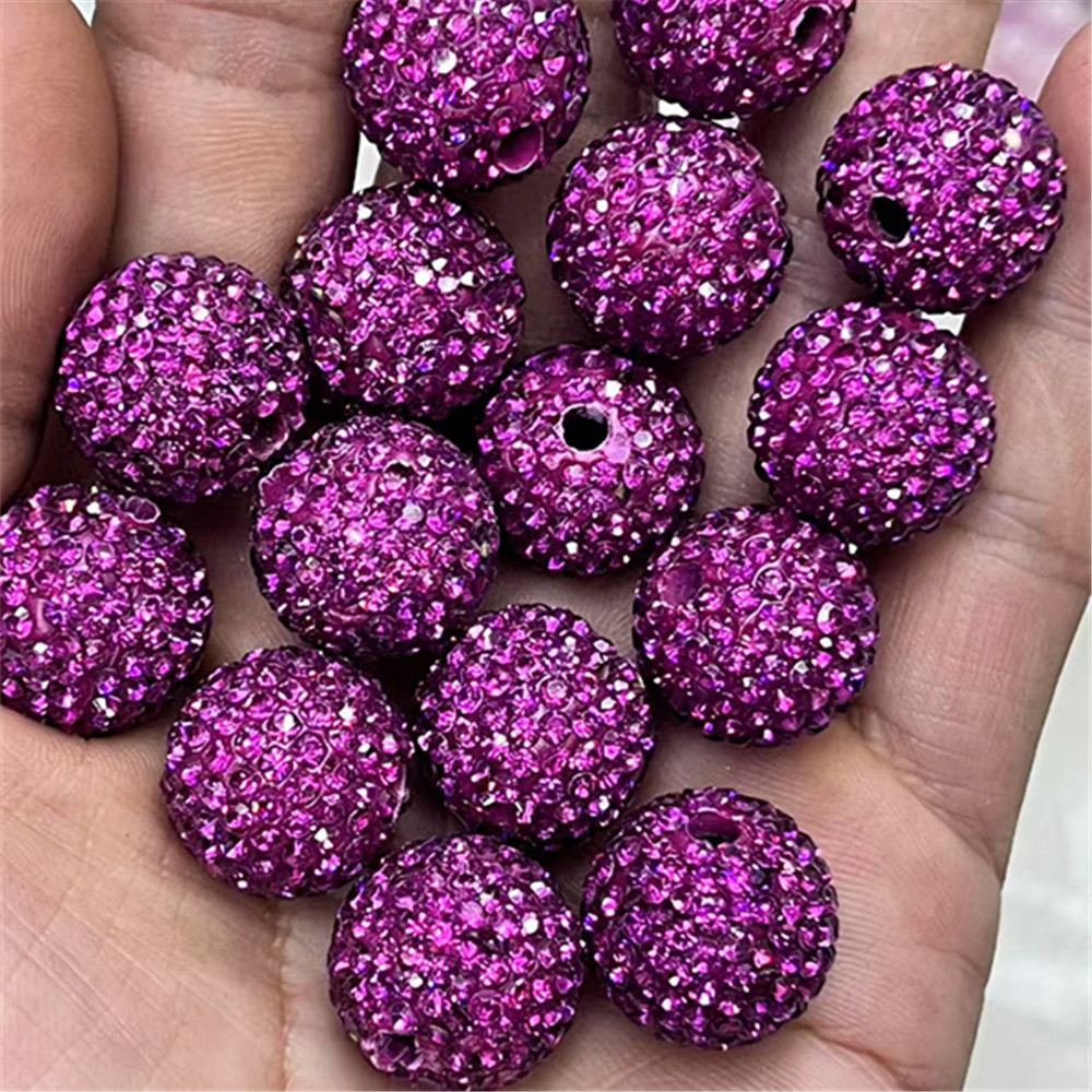 High Quality Chunky Disco Ball Focal Fancy Beads 20mm Polymer Clay Beads Rhinestone Beads 20mm for Pens Jewelry Making Bulk