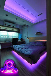 24V Violet COB LED Bande Lumineuse 320LED Flexible Éclairage Intérieur pour Chambre <span class=keywords><strong>Coiffeuse</strong></span> CRI90 + Violet Dotless Haute Luminosité - Product Image 3