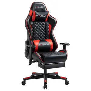High back comfortable soft cushion racing gaming chair with footrest E-sport gaming chair