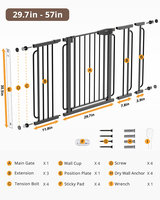 Porte de sécurité Porte de sécurité pour animaux de compagnie pour chiens et chats Escaliers en métal Produits durables pour animaux de compagnie