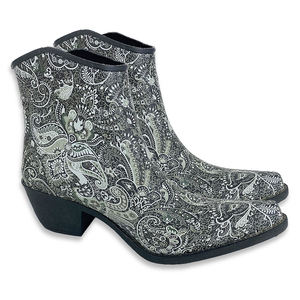 <span class=keywords><strong>Stivali</strong></span> da <span class=keywords><strong>Pioggia</strong></span> in Gomma Impermeabili di Alta Qualità con Stampa Personalizzata per Ragazze e Donne, Modello Western a Metà Polpaccio per Estate e Autunno - Product Image 1