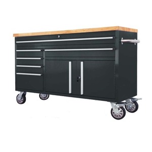 Armadio portaoggetti in metallo da 60 pollici con piano di lavoro in <span class=keywords><strong>legno</strong></span>/cassetta degli <span class=keywords><strong>attrezzi</strong></span> in acciaio - Product Image 3