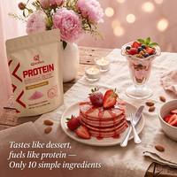 Poudre de protéines pré-entraînement Qbioflex Private Label à la saveur fraise avec peptides de collagène, brûleur de graisse, complément énergétique