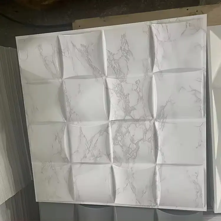 Factory direct sales modern panel 3d de pared interior 3d wall panel 500*500mm marbled walls