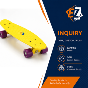 Mini-<span class=keywords><strong>skateboard</strong></span> compact 22 pouces en plastique jaune <span class=keywords><strong>pour</strong></span> enfants, idéal <span class=keywords><strong>pour</strong></span> les trajets quotidiens et le plaisir, logo personnalisé, vente en gros OEM - Product Image 6