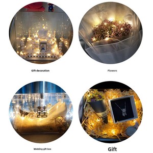 小白发光二极管串灯防水铜线圣诞花花束装饰礼品盒满天星闪光串 - Product Image 3
