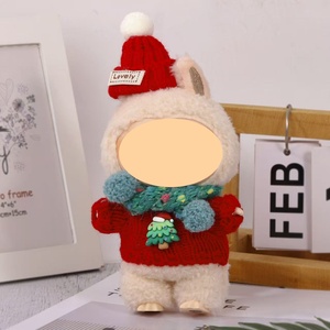 Bán buôn unisex thời trang búp bê quần áo cho labubu v1v2v3 bông phim hoạt hình đồ chơi giáng sinh Set (Áo len hat khăn Set) - Product Image 4