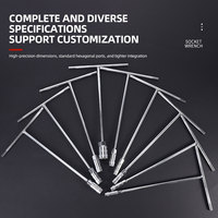 Llave de acero al carbono en forma de T directa de fábrica, herramienta de vaso hexagonal, reparación de automóviles, ahorro de mano de obra, llave de vaso métrica personalizable OEM