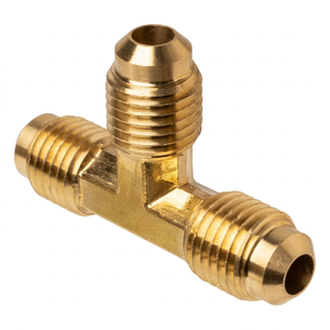 Conexión en T de Latón Forjado de Baja Presión para Aplicaciones Hidráulicas, de Combustible, Gas y Refrigeración OEM AOL-167 (SAE) # 010401) - Product Image 1