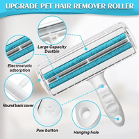 Rouleau Dépilatoire Adhésif Réutilisable en Gros pour Poils de Chien et de Chat, Brosse Anti-Peluche Portable en Plastique à Nettoyage Automatique pour Animaux
