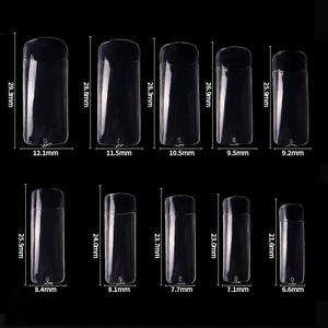ZHIJIA 500 Pièces/Boîte Capsules d'Ongles Transparentes Demi-Couverture en ABS avec Colle pour Ongles, <span class=keywords><strong>Lampe</strong></span> UV, Formes Variées, Vente en Gros - Product Image 3