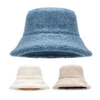 RongGuang gros nouveauté hiver chaud Double face fausse laine d'agneau seau pêcheur chapeau pour hommes femmes pour la pêche sportive