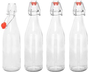 250ml 500ml 750ml 1000ml vòng vuông rõ ràng trong suốt kín Glass Beer Bottle với Flip Top - Product Image 2