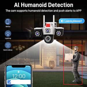 2025 Новый <span class=keywords><strong>2</strong></span>,4 ГГц и 5 ГГц <span class=keywords><strong>3</strong></span> объектива и <span class=keywords><strong>3</strong></span> экрана 6 Мп безопасности CCTV беспроводной сети PTZ тройной объектив Ptz камера - Product Image 3