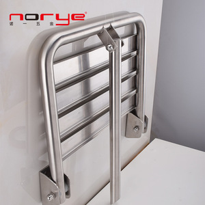 Chaise de douche pliante en acier inoxydable Norye, tabouret de bain mural pour personnes âgées et handicapées - Product Image 1