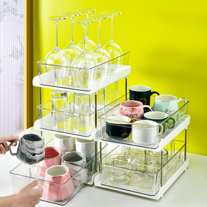Nhà bếp cup Organizer lưu trữ giá thiết kế đẹp đa chức năng hộp nhựa ngăn kéo hình dạng hình chữ nhật - Product Image 4